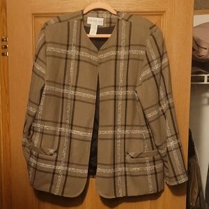 Bedford Fair Brown Plaid Women's Jacket